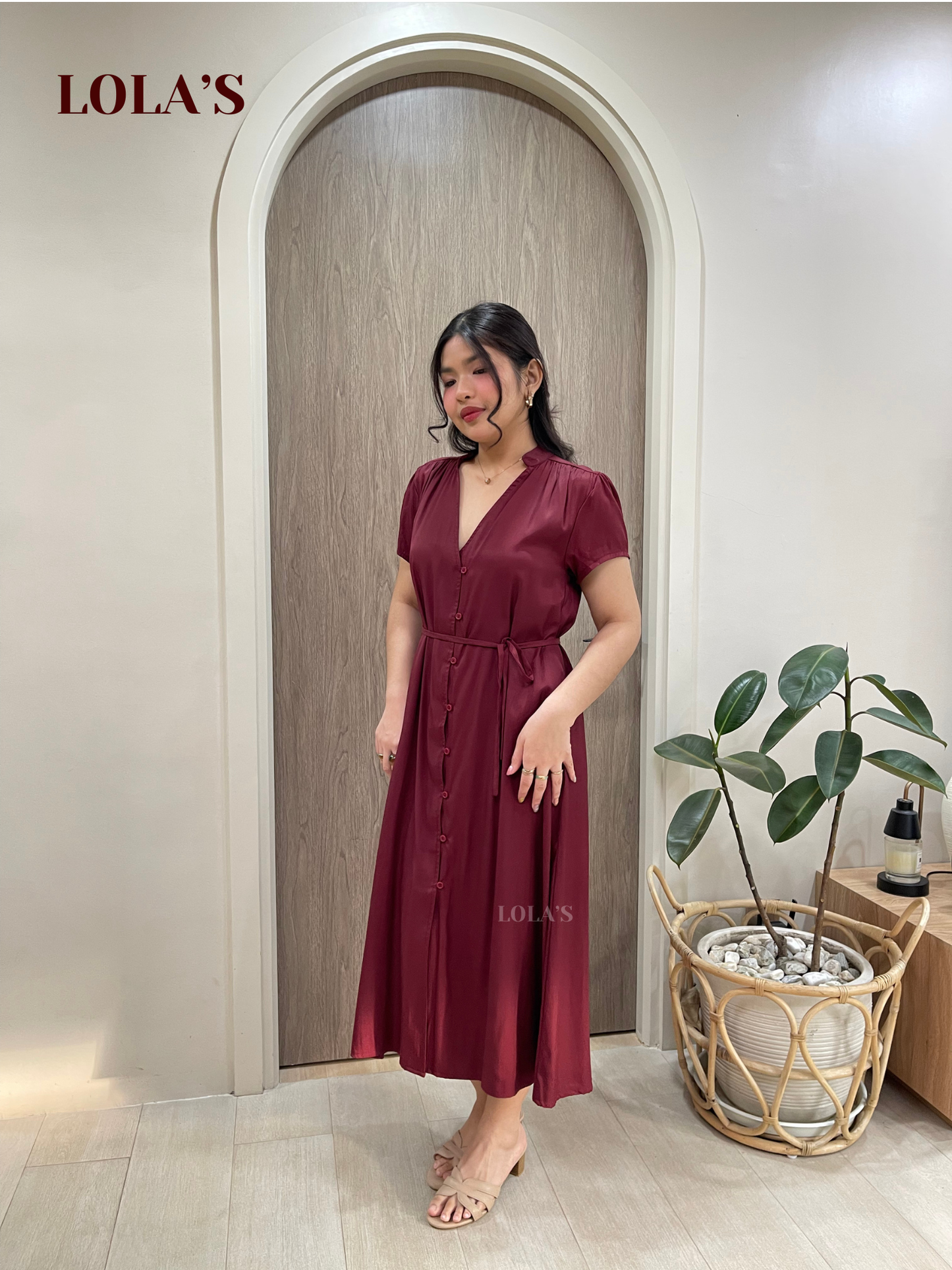 Kyle Dress (Maroon)