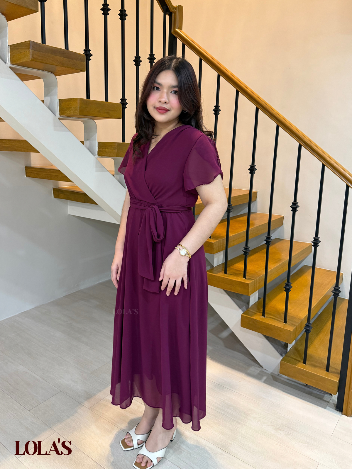 Glinda Dress (Burgundy)