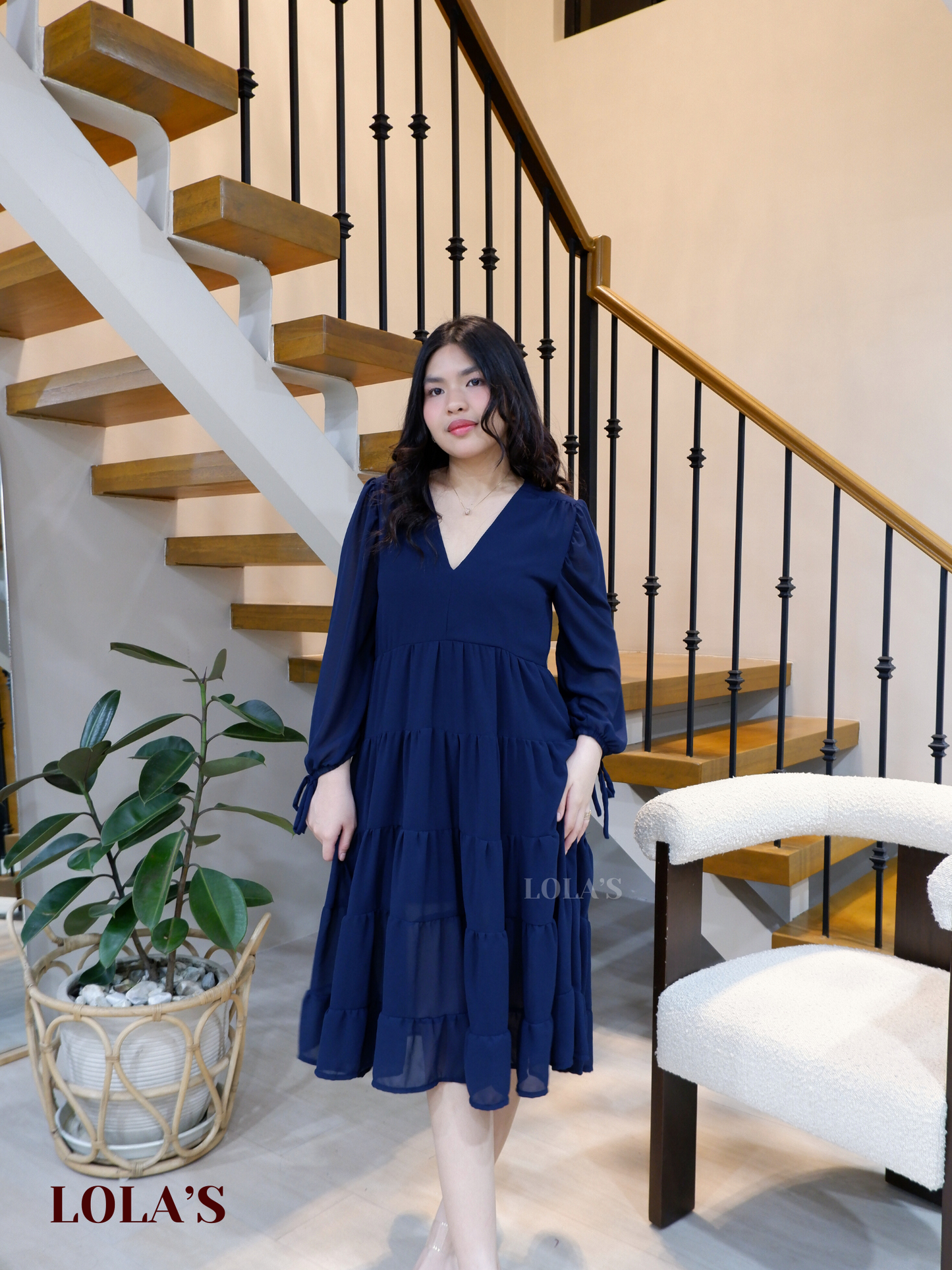 Anna Dress (Navy Blue)