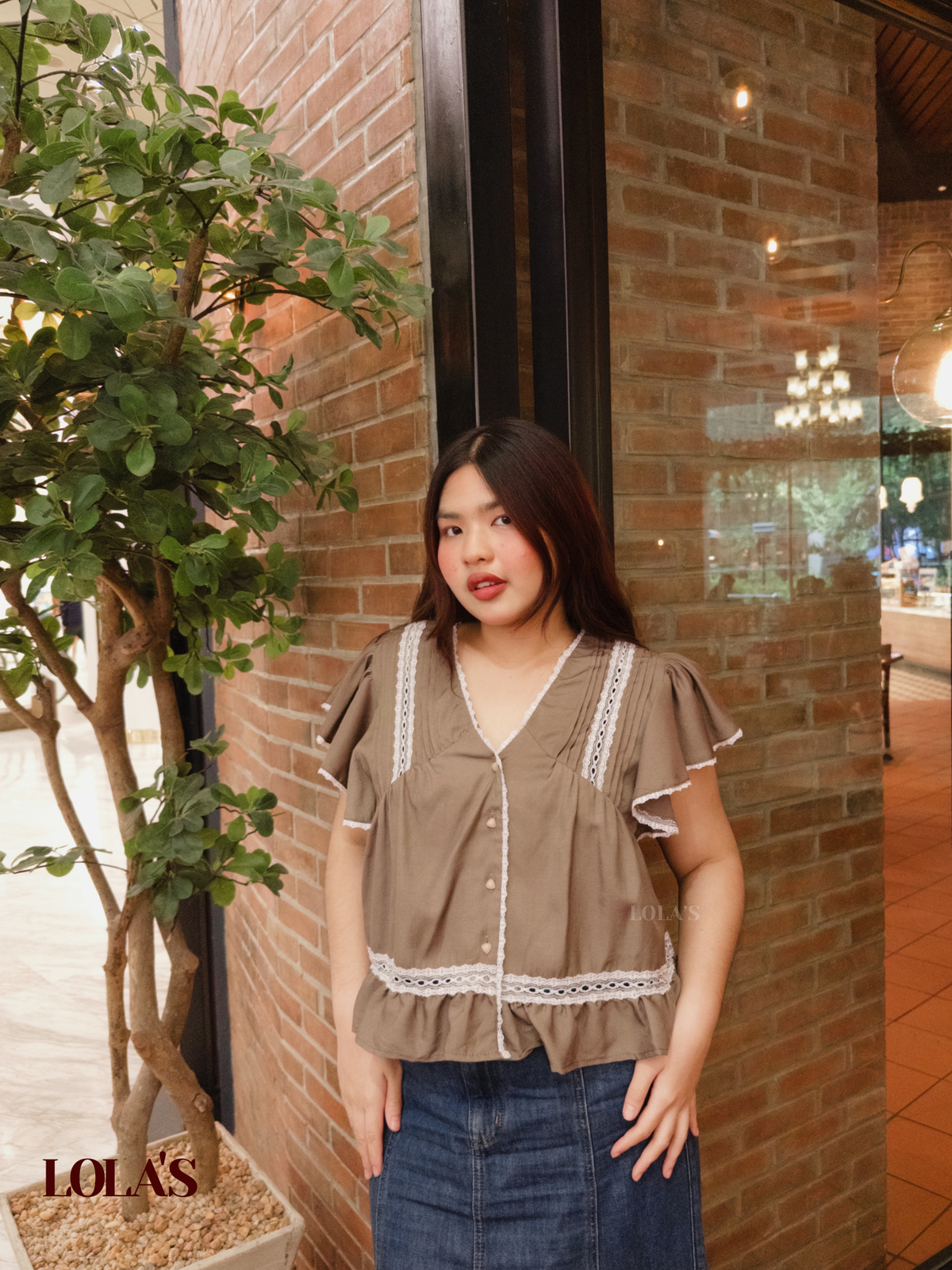 Arianna Blouse (Taupe)