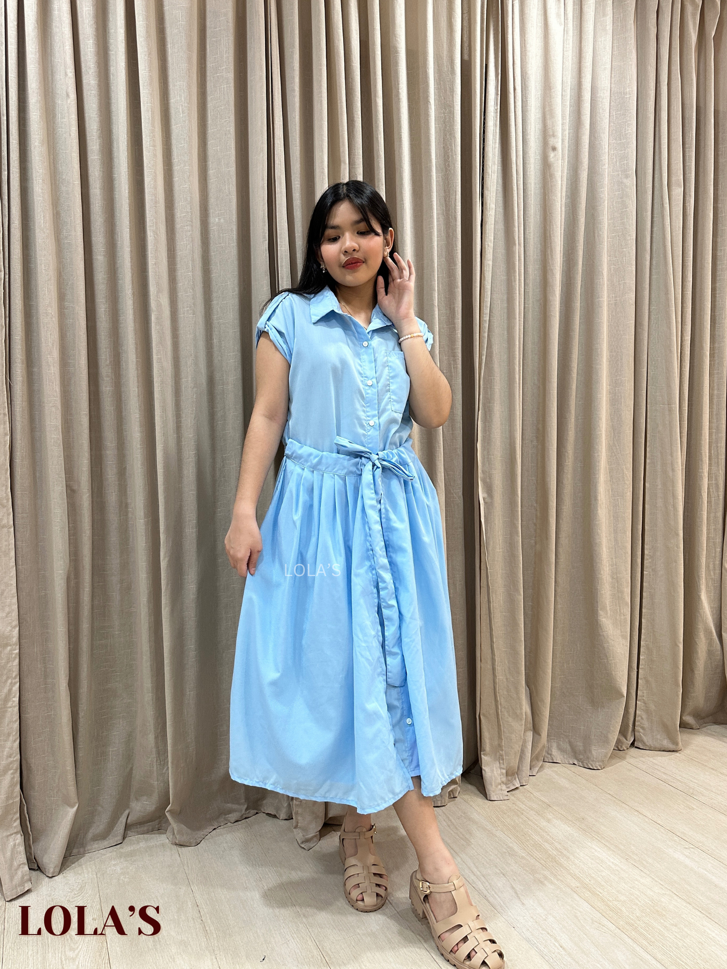 Dahlia Dress (Sky Blue)