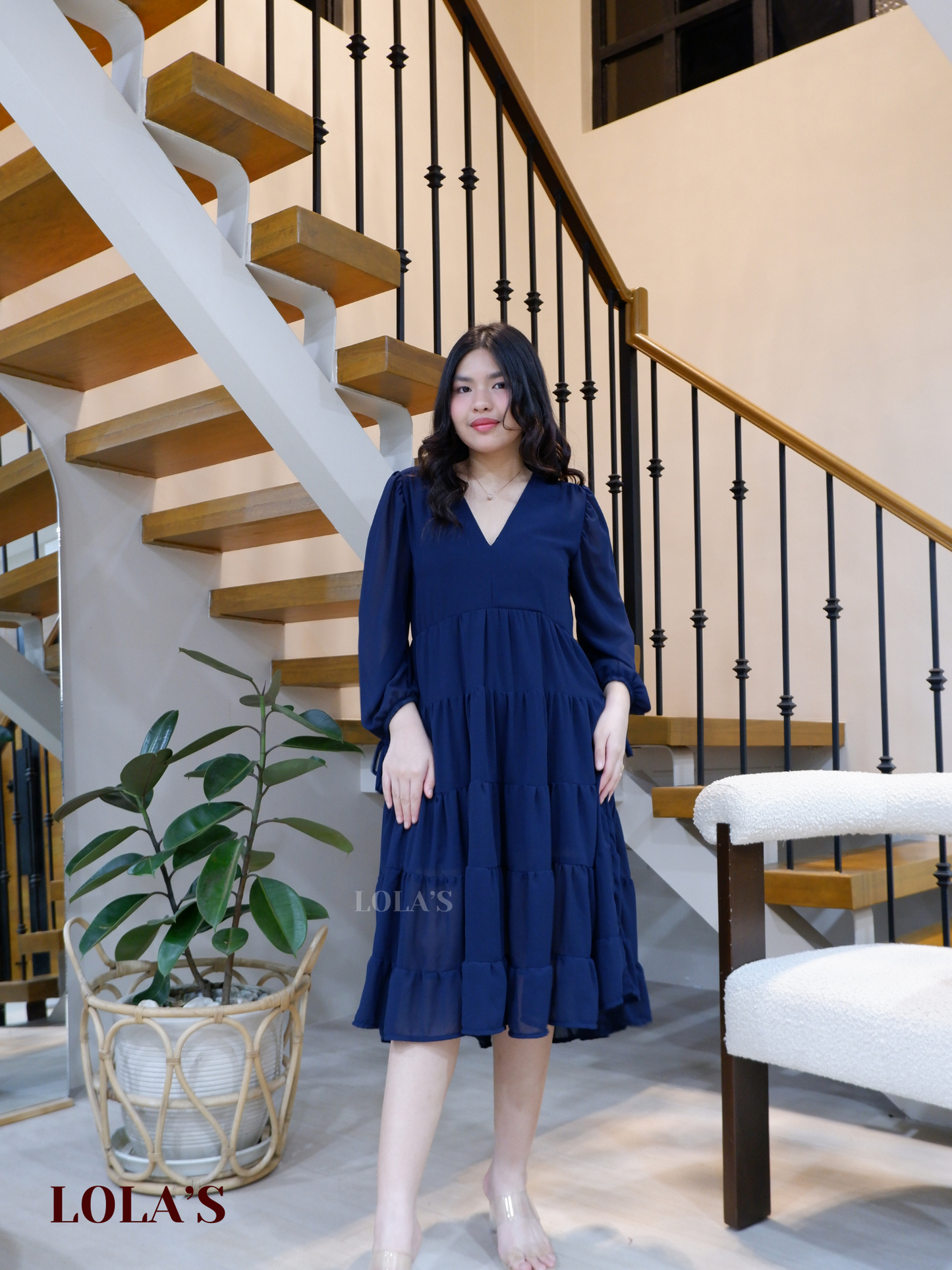 Anna Dress (Navy Blue)
