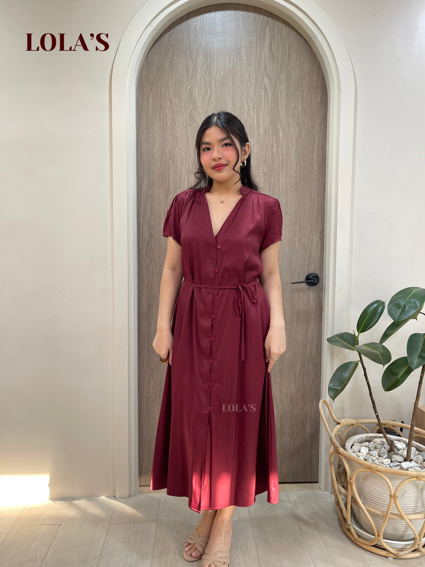 Kyle Dress (Maroon)