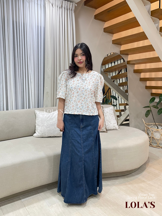 Vivian Top (Spring Florals Lace)