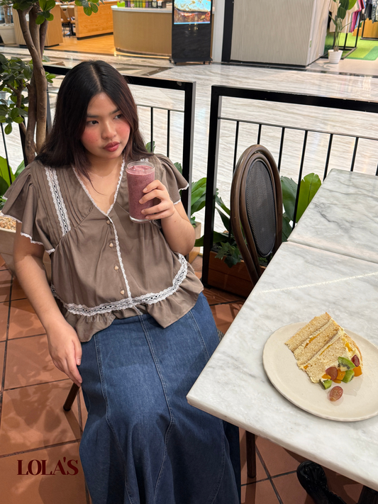 Arianna Blouse (Taupe)
