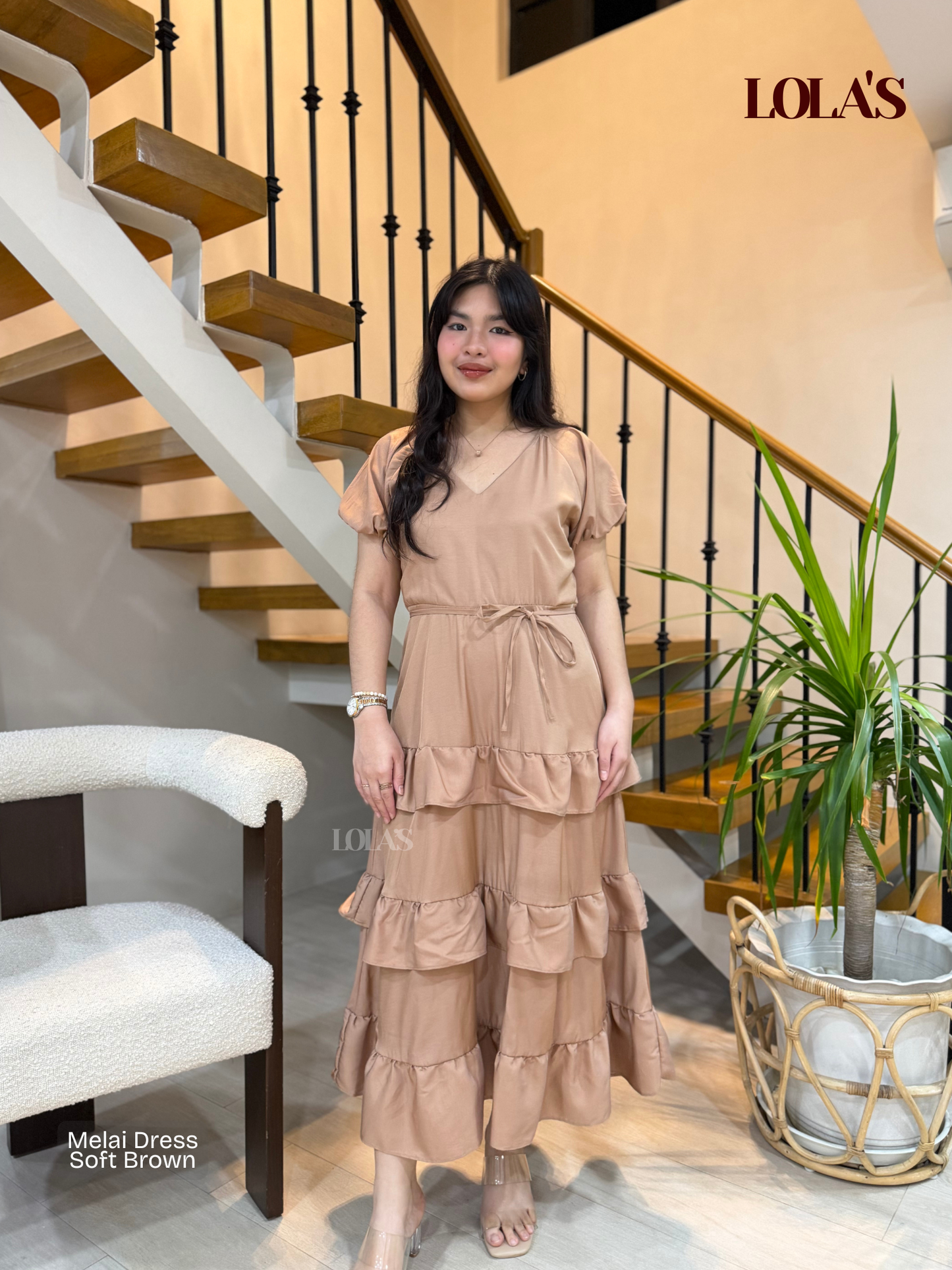 Melai Dress (Soft Brown)