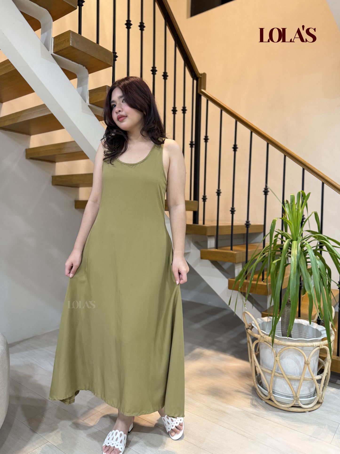 MIranda Dress (Dusty Olive)