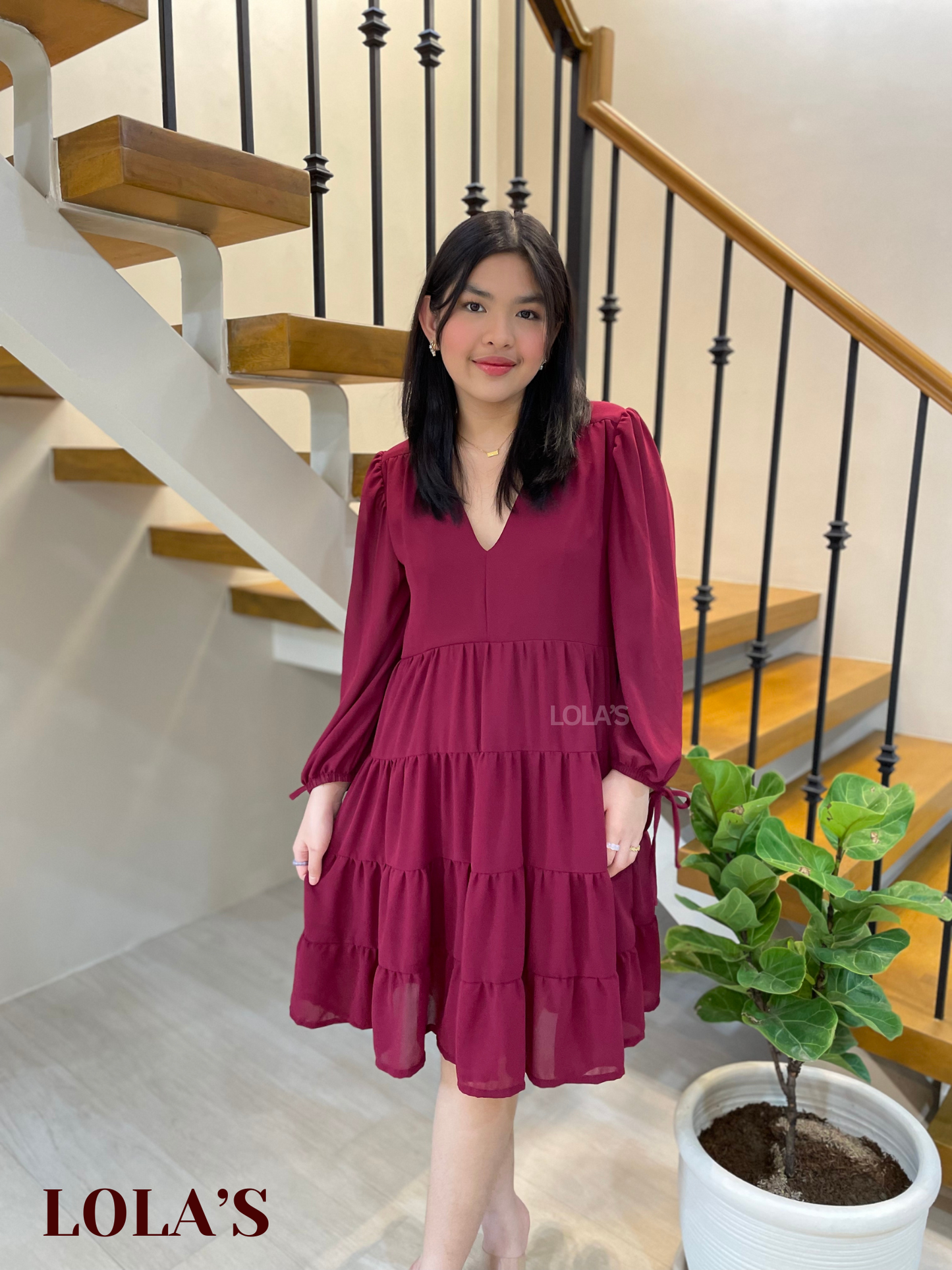 Diana Dress (Wine)