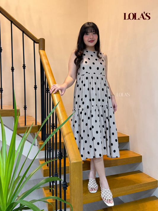 Miles Dress (Sand Polka)