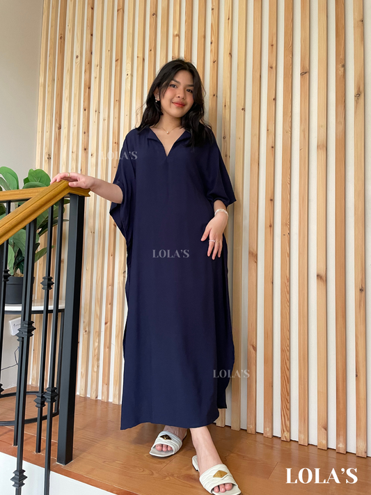 Donya Dress- Clearance Sale (Navy Blue w/ fabric issue)