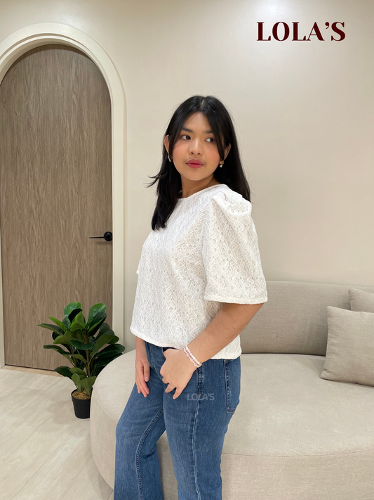 Vivian Top (White Lace)