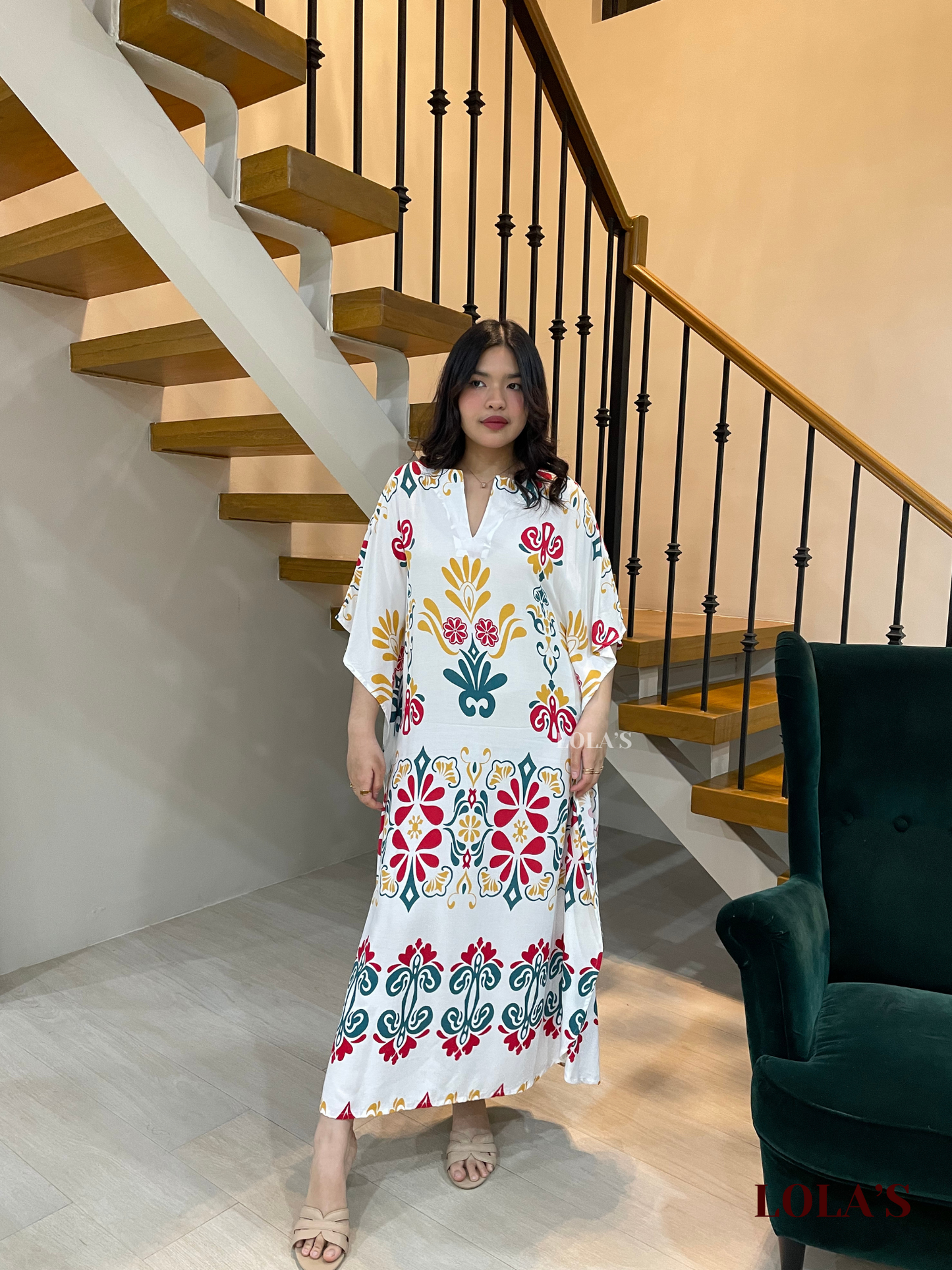 Donya Dress (Red Ornate)