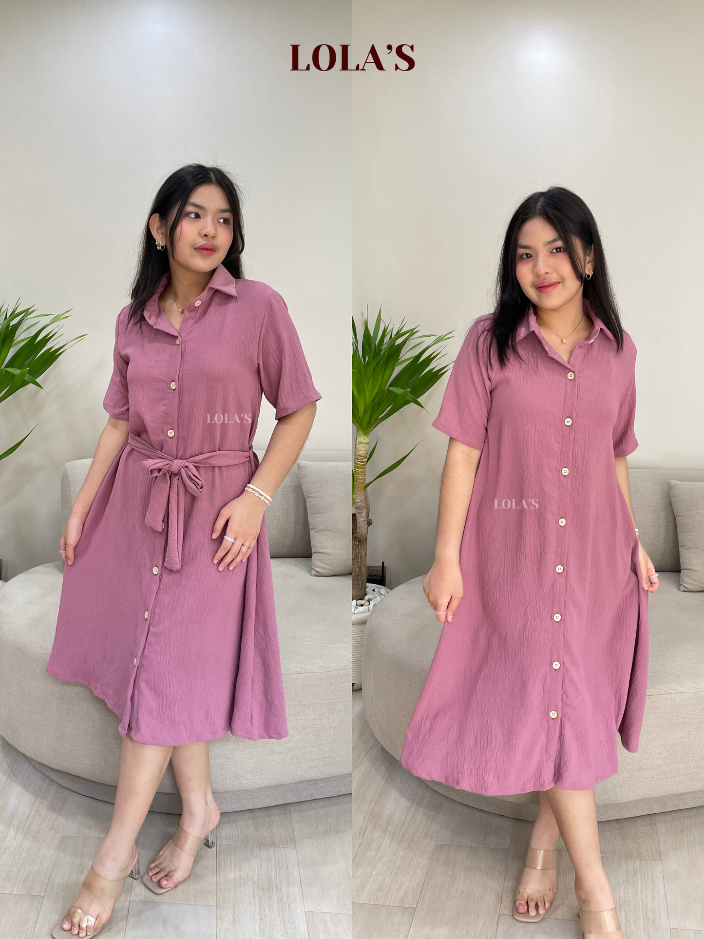 Alexa Polo Dress (Mauve)