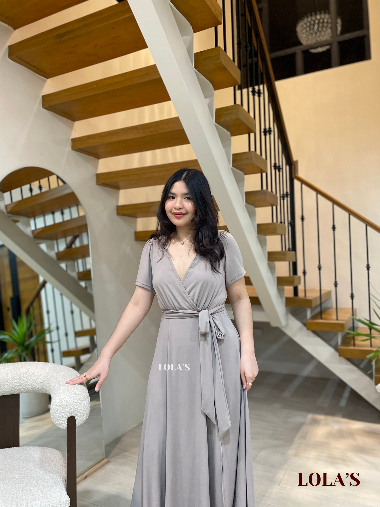 Celestine Dress (Light Taupe)