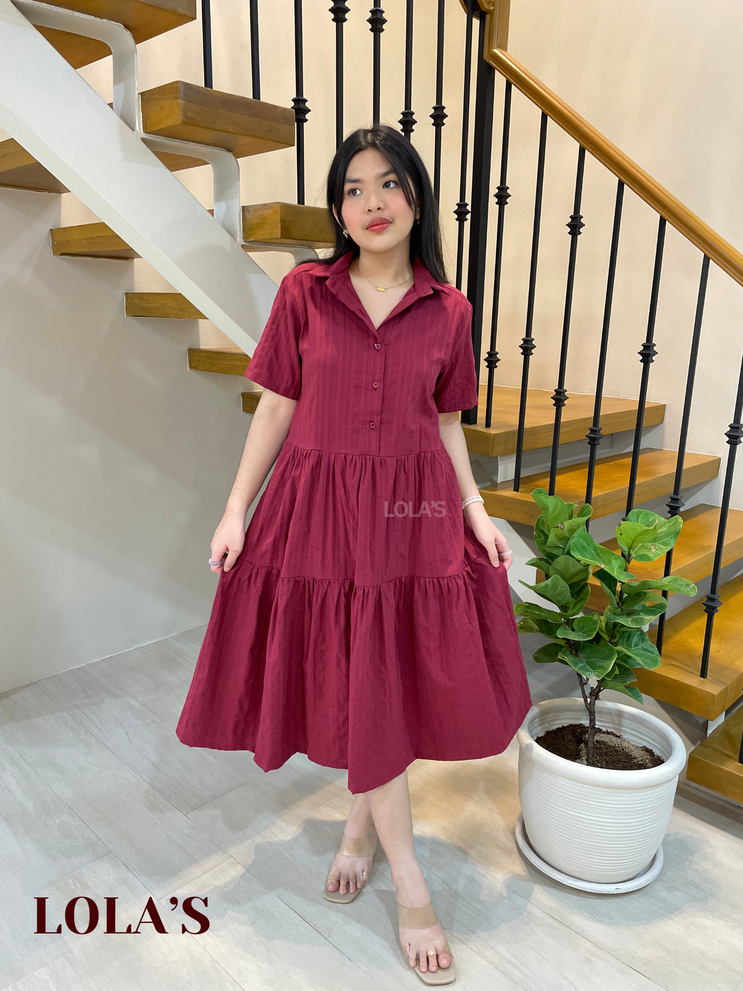 Emily Dress (Maroon)