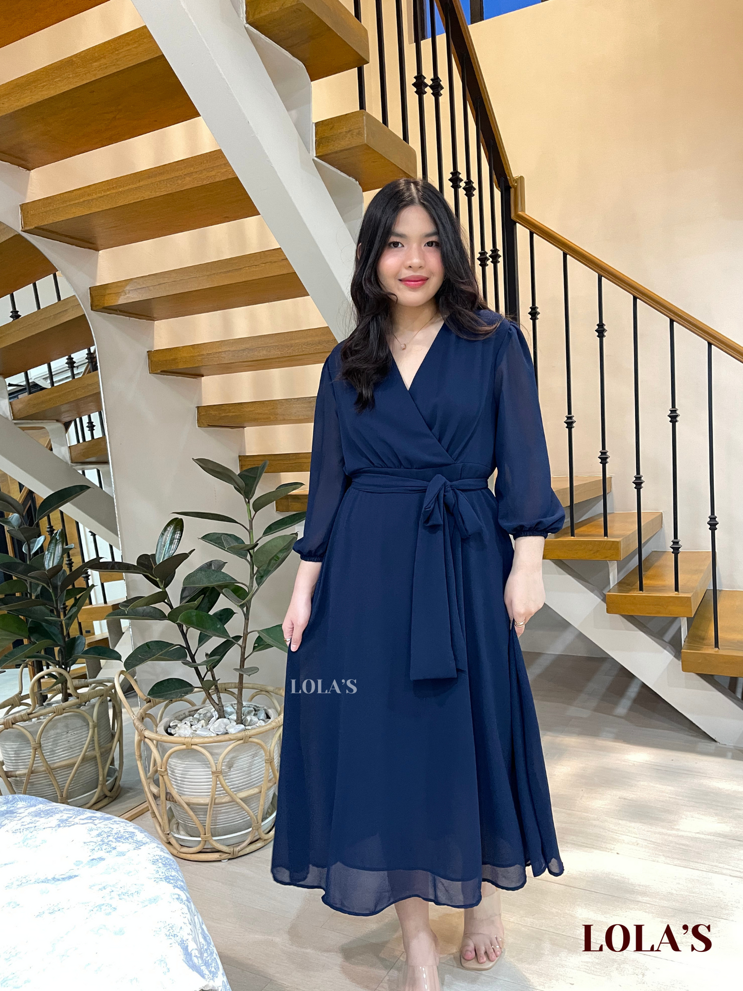 Paula Dress (Navy Blue)