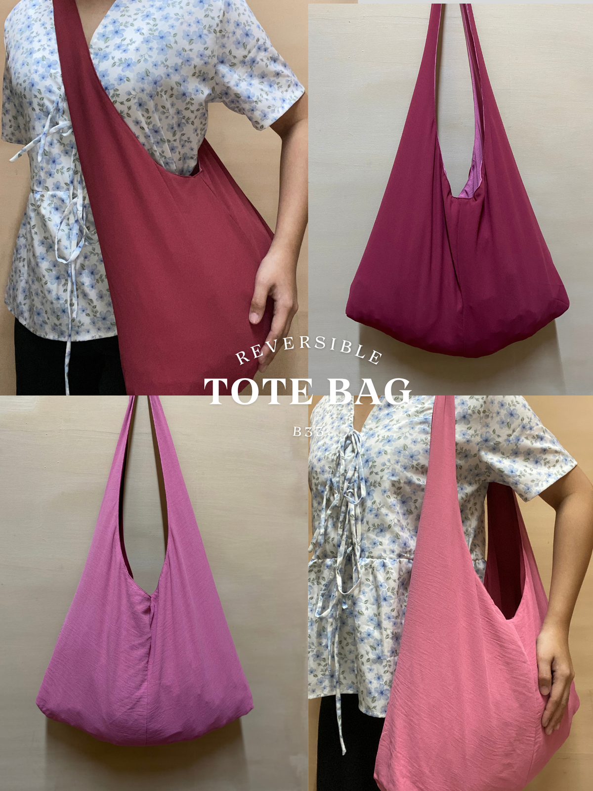 Reversible Tote Bag (Plain | Big)