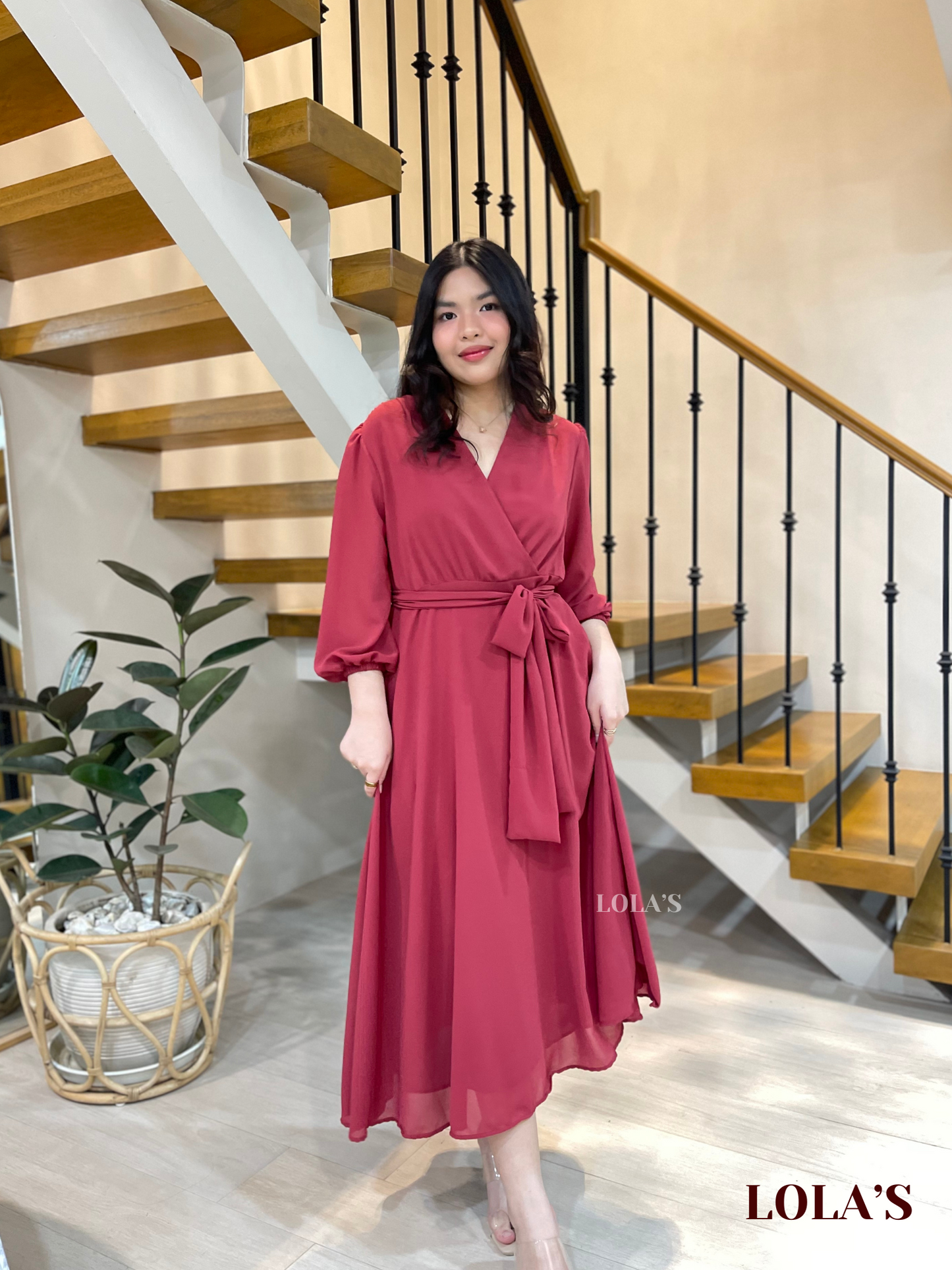 Paula Dress (Raspberry)