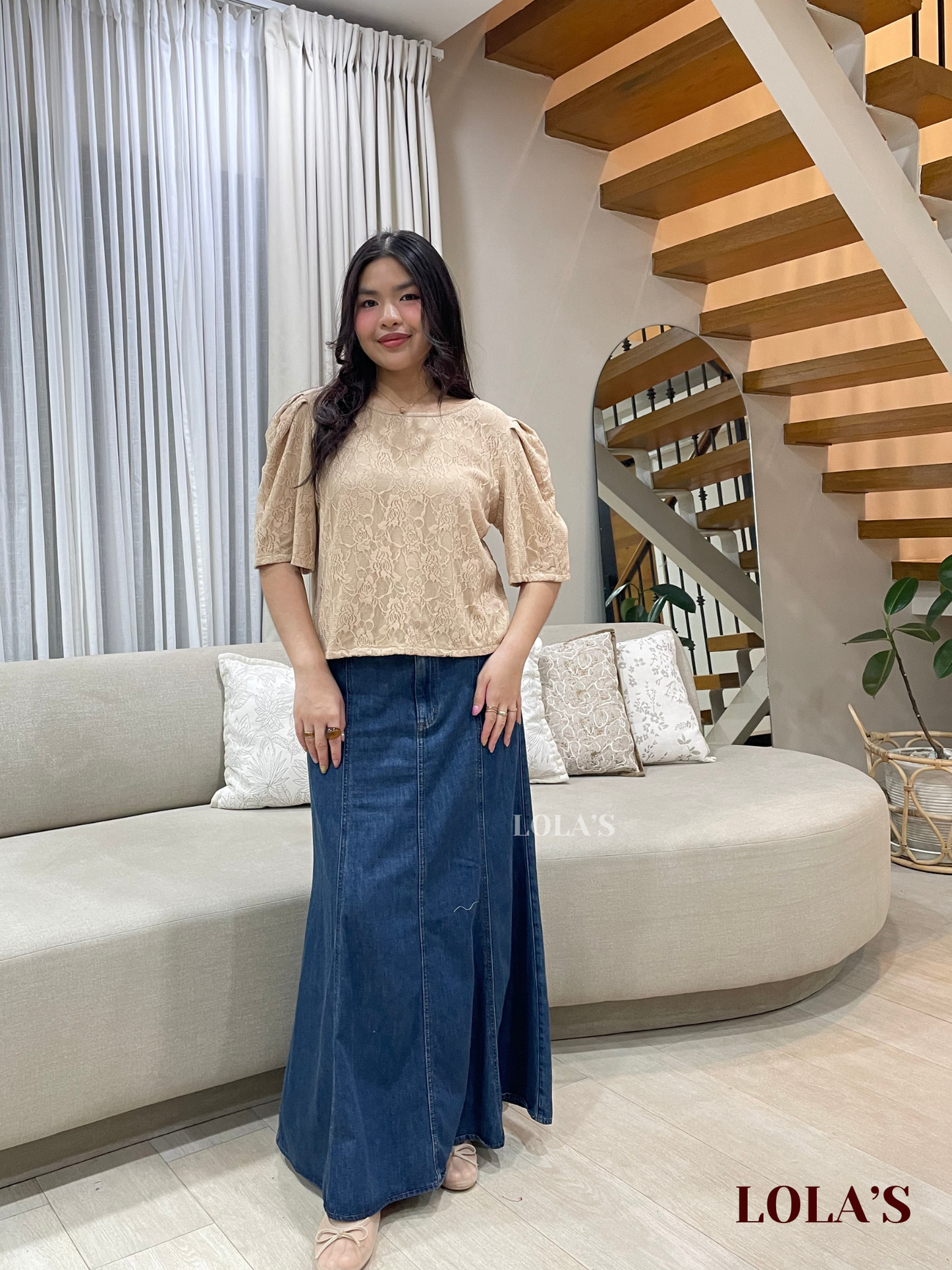 Vivian Top (Almond Lace)
