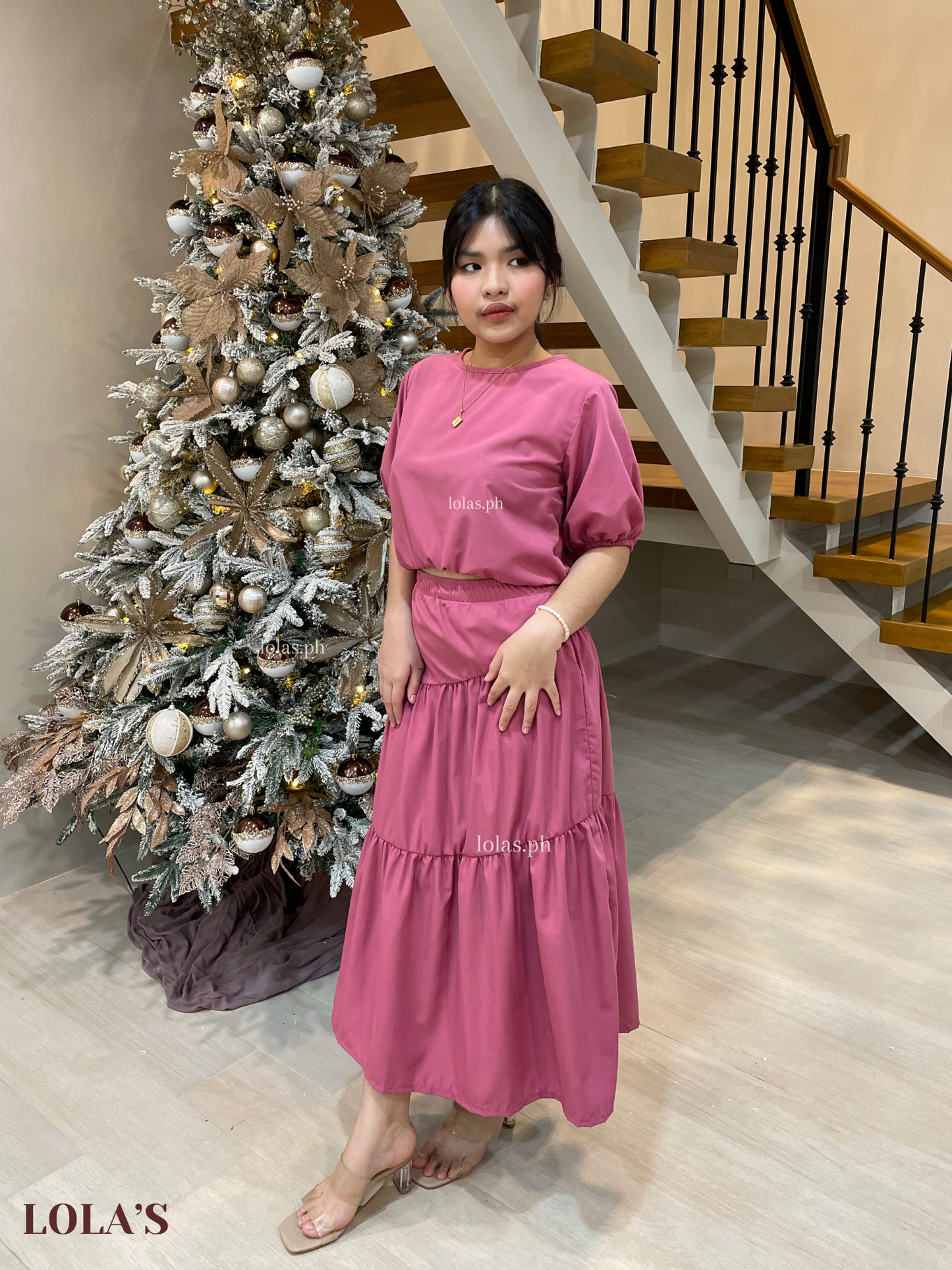 Amelia Skirt Coords (Old Rose)