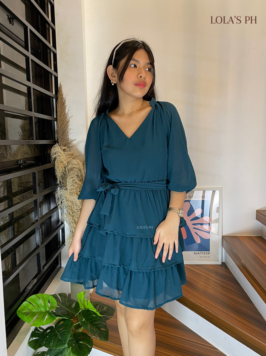 Mathilda Dress (Blue Green)