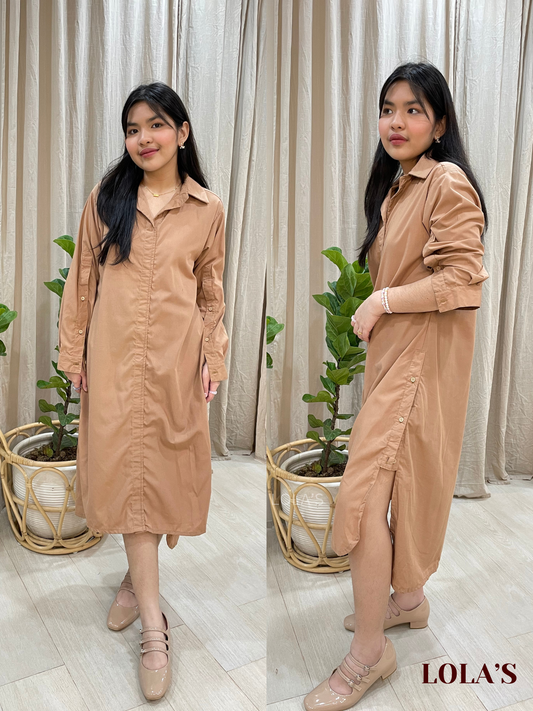 Brianna Polo Dress (Mocha)