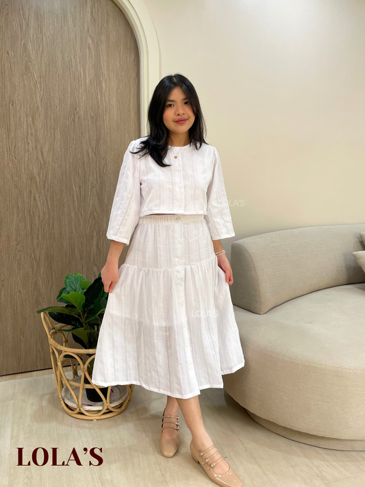 Nayeon Skirt Coords (White)