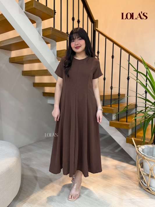Kathleen Dress (Chocolate Brown)