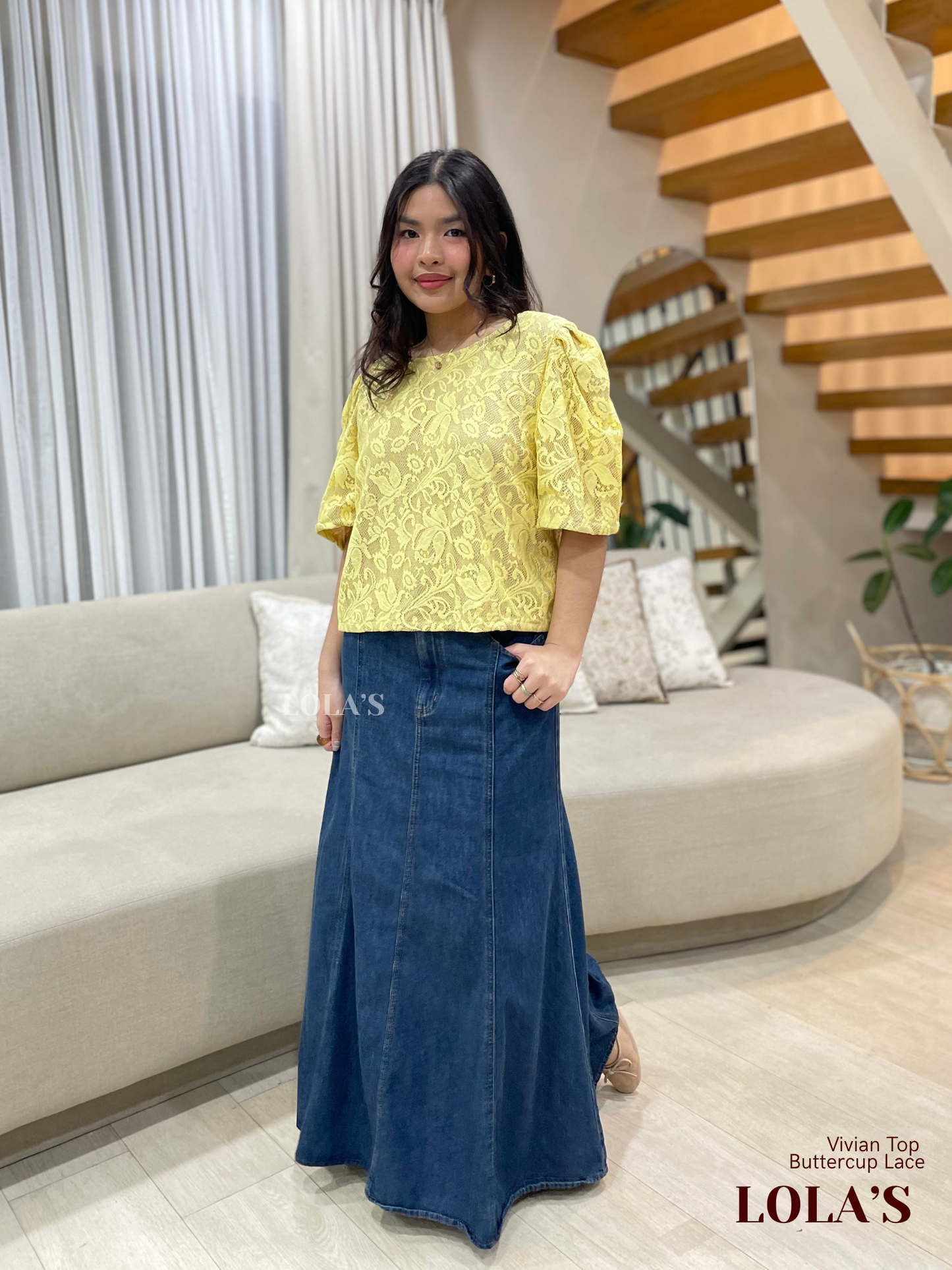 Vivian Top (Buttercup Lace)