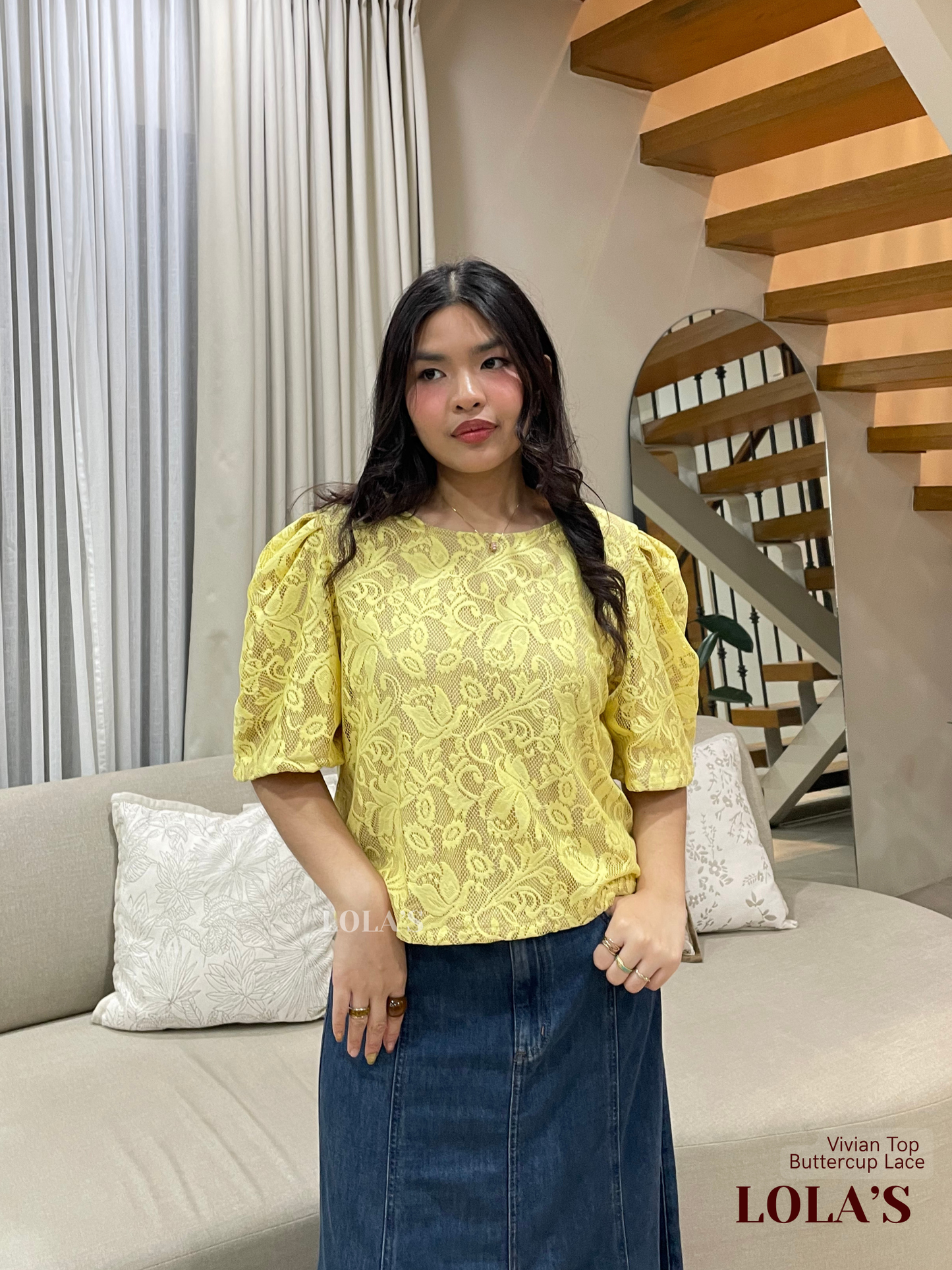 Vivian Top (Buttercup Lace)