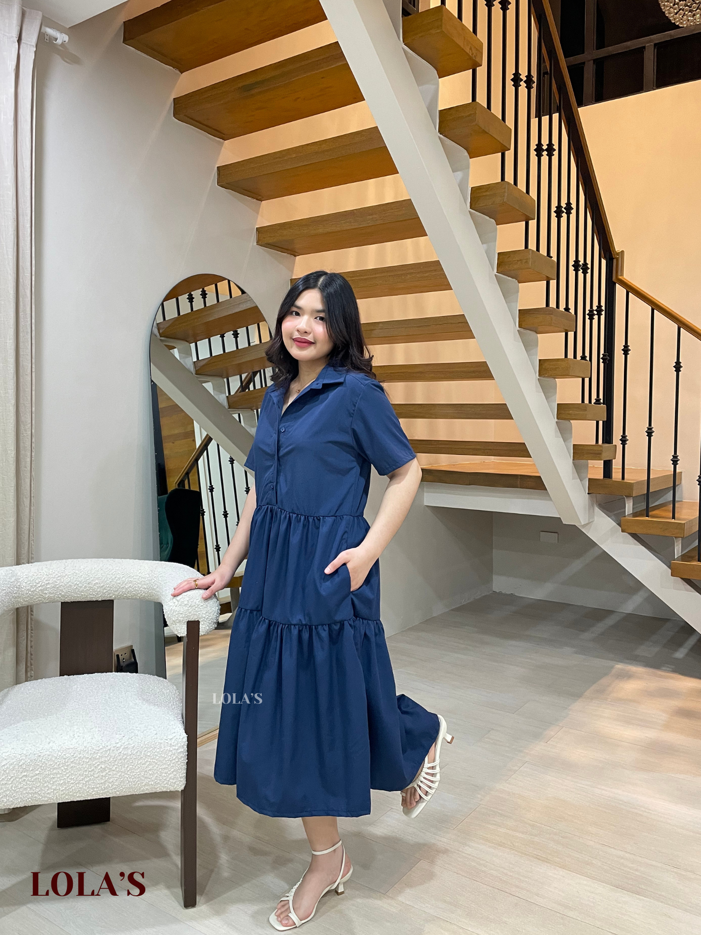 Emily Dress (Navy Blue)