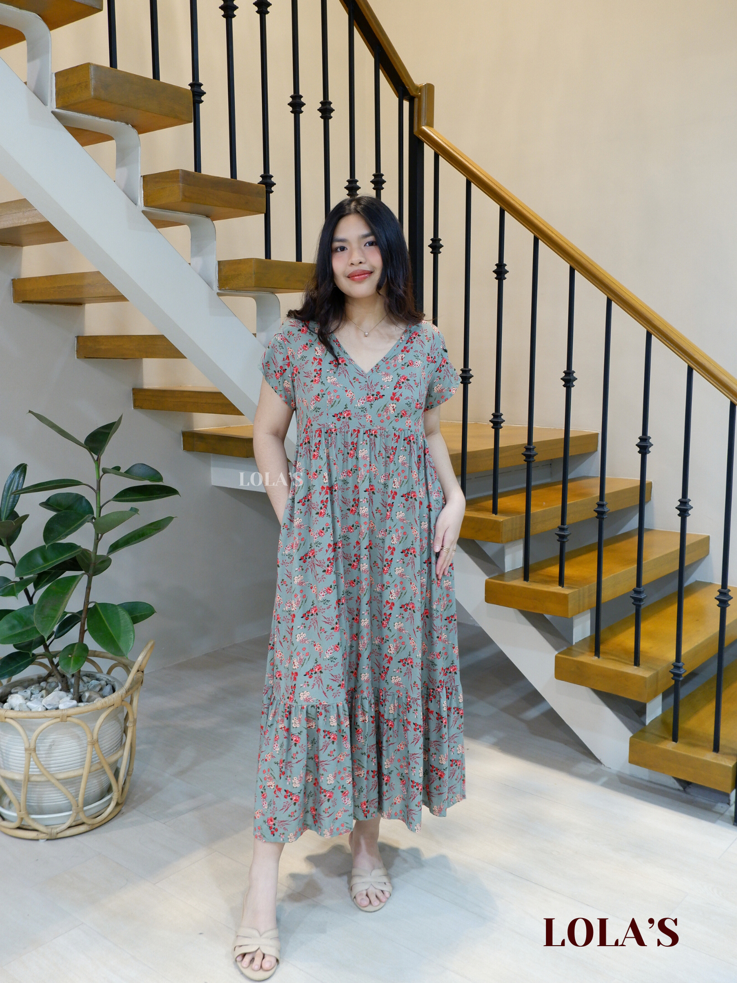 Jane Dress (Sage Ferns & Blooms)