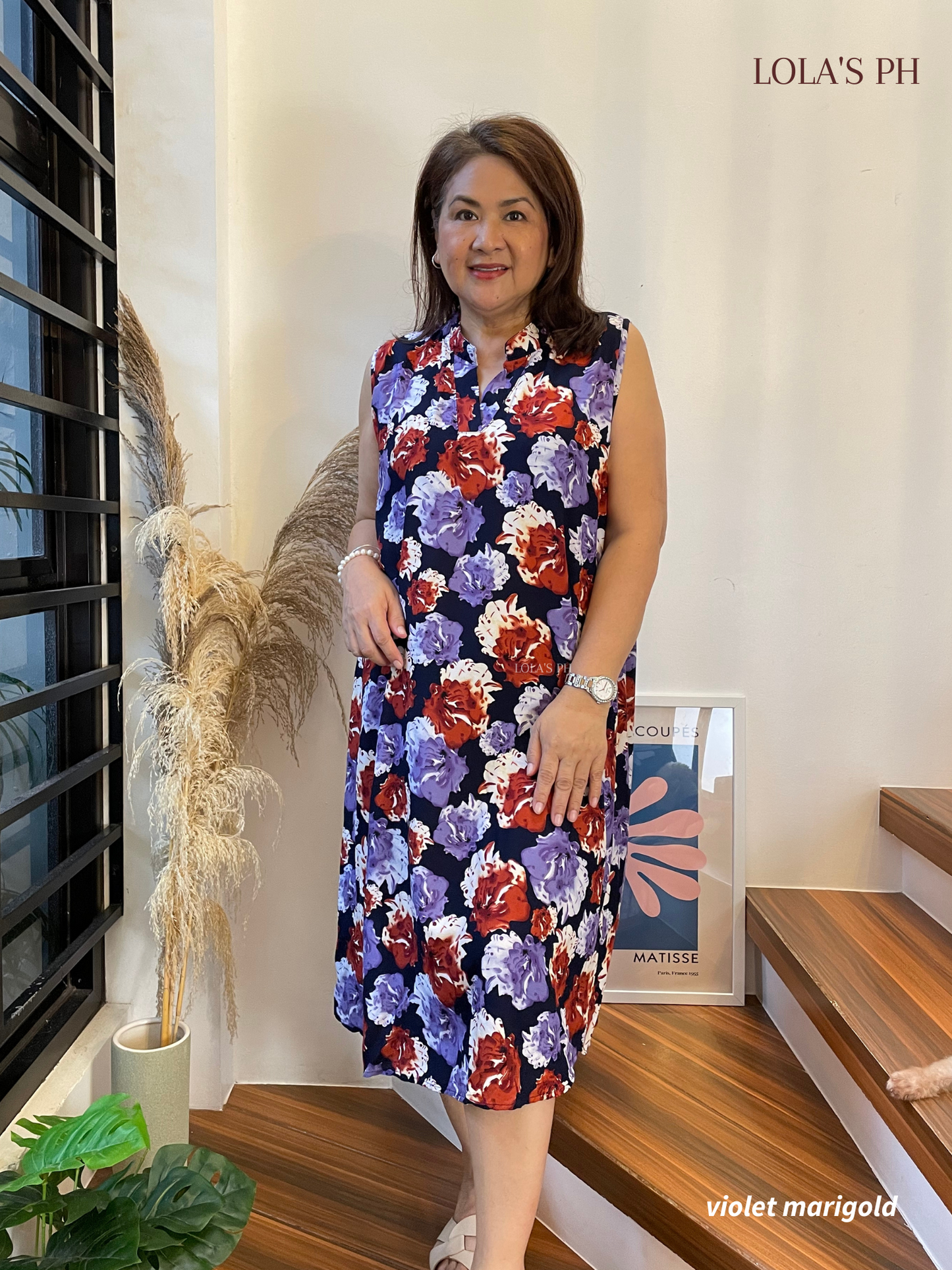 Lynne Dress (Violet Marigold)