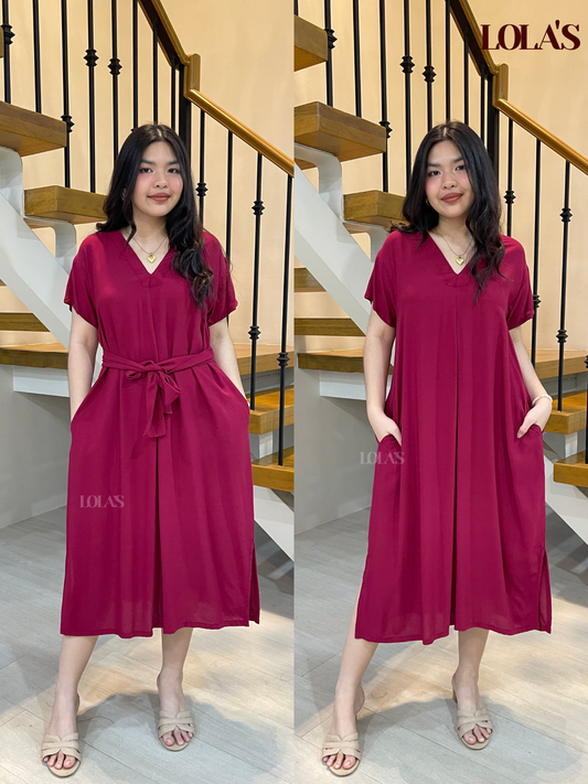 Tracy Dress (Maroon)