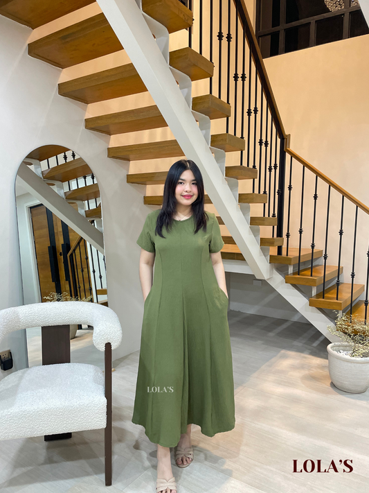 Kathleen Dress  (Forest Green)