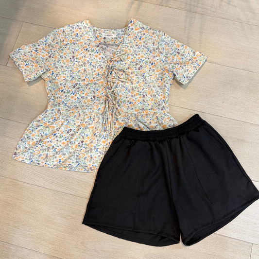 BIEN COORDS (Sweet Meadow + Black Shorts)