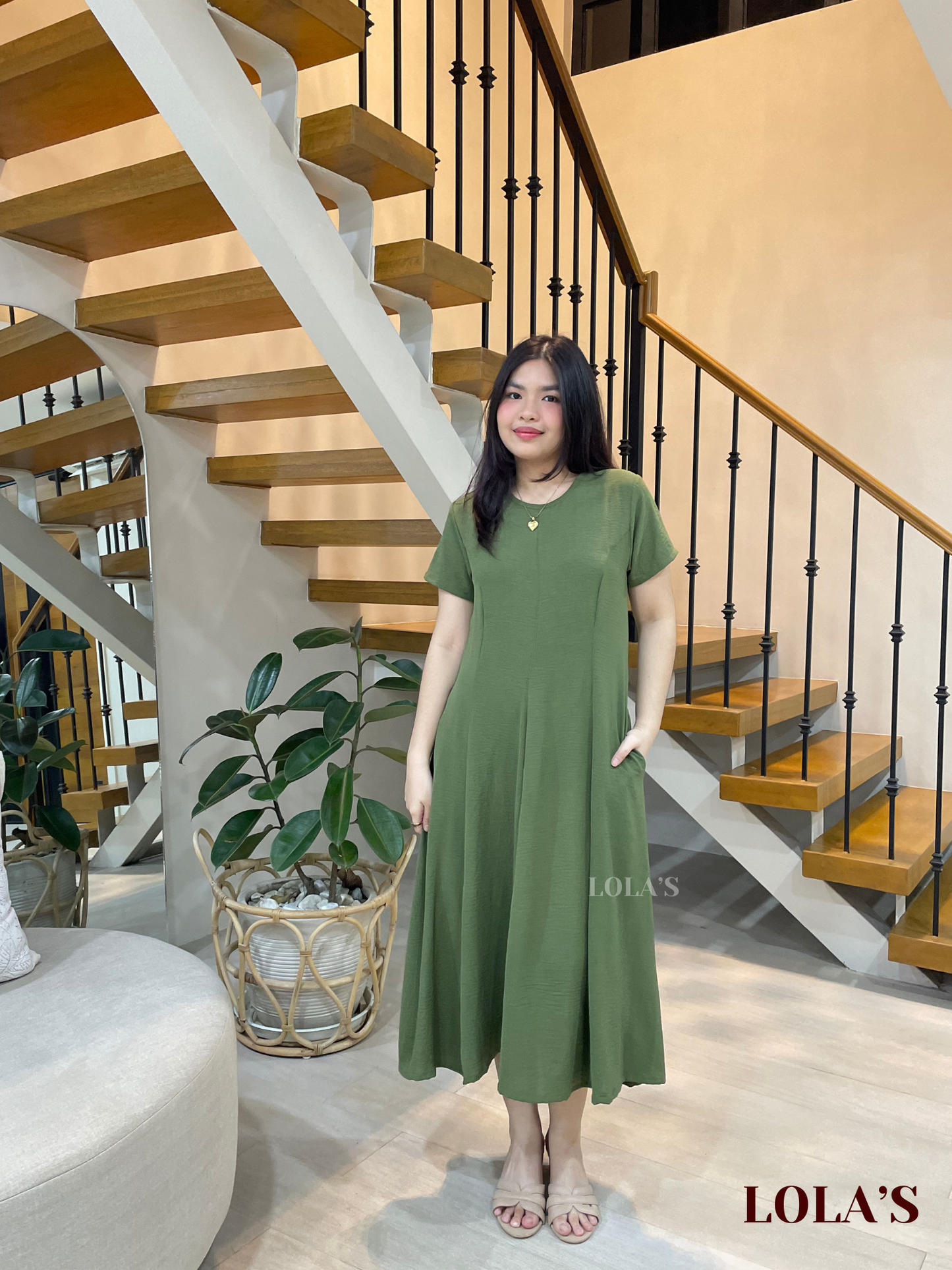 Kathleen Dress (Army Green)