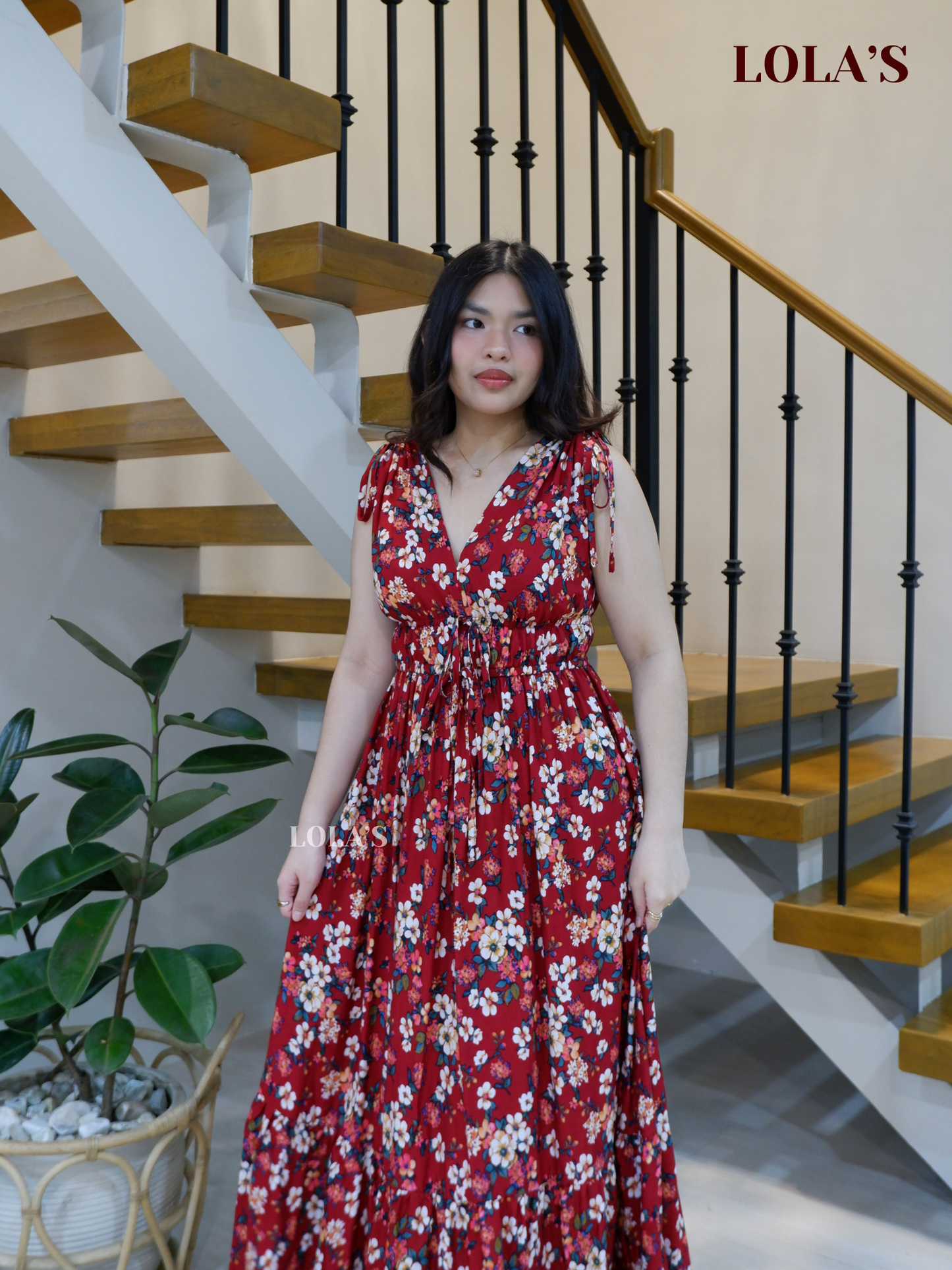 Adeline Dress (Rosy Red)