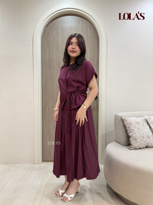 Crisanne Coords (Burgundy)