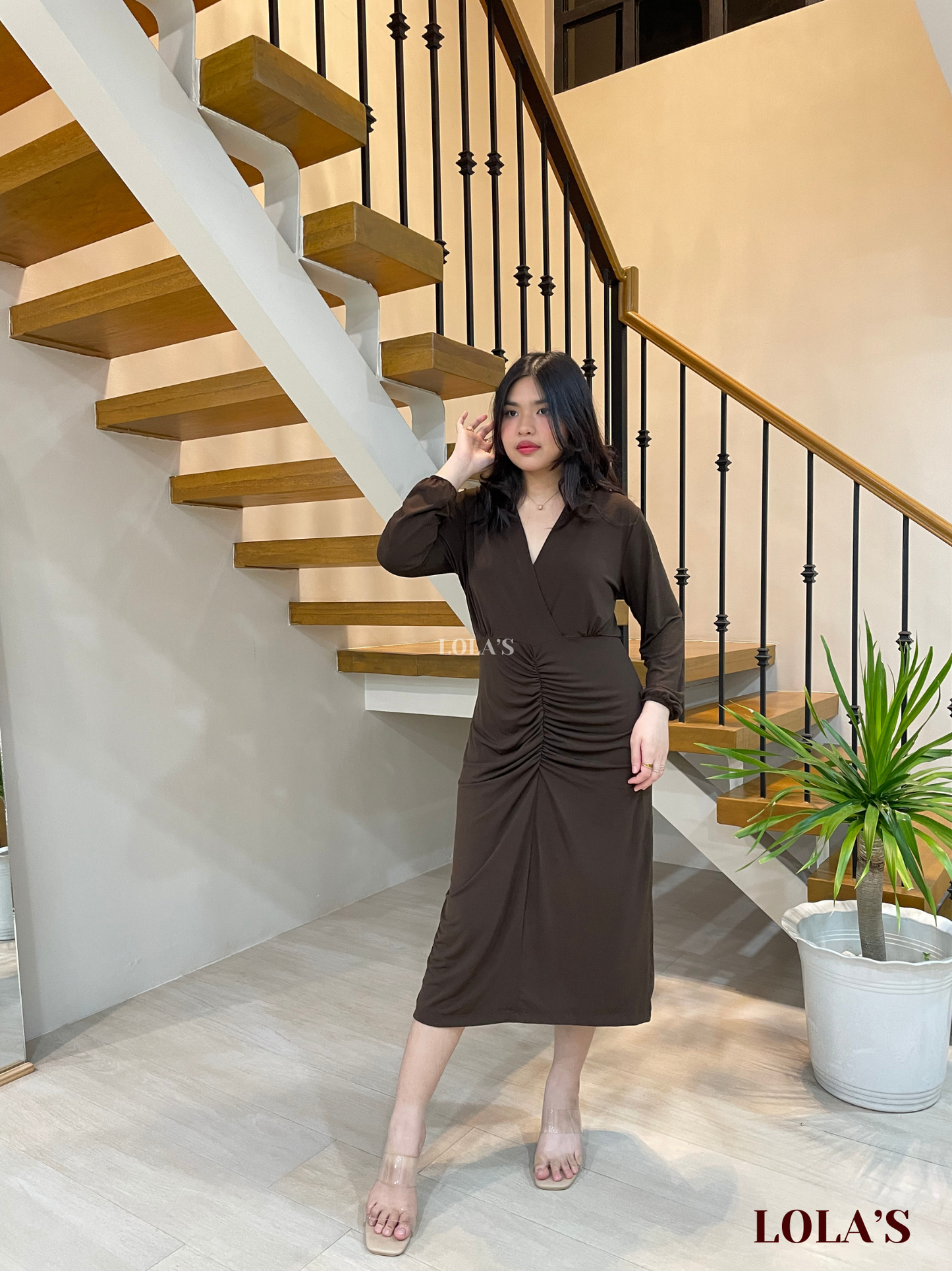 Clarita Dress (Coffee Brown)