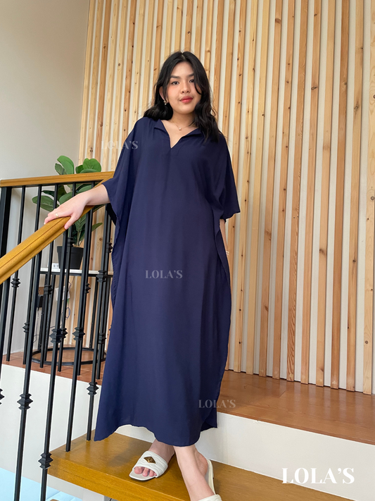 Donya Dress- Clearance Sale (Navy Blue w/ fabric issue)