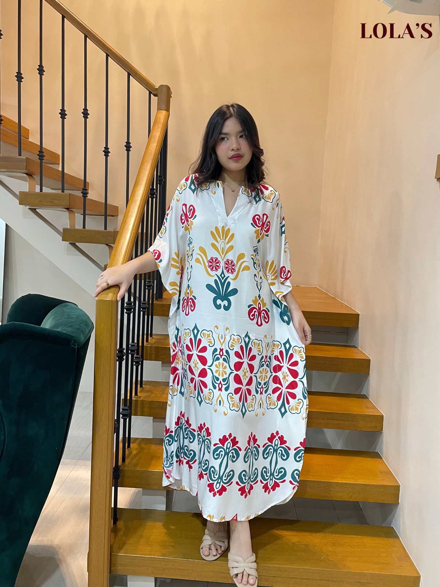 Donya Dress (Red Ornate)