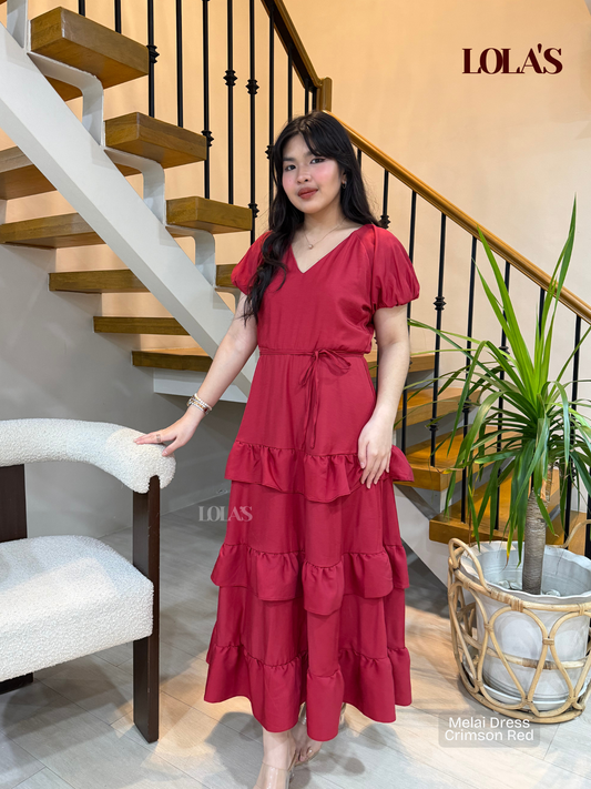 Melai Dress (Crimson Red)