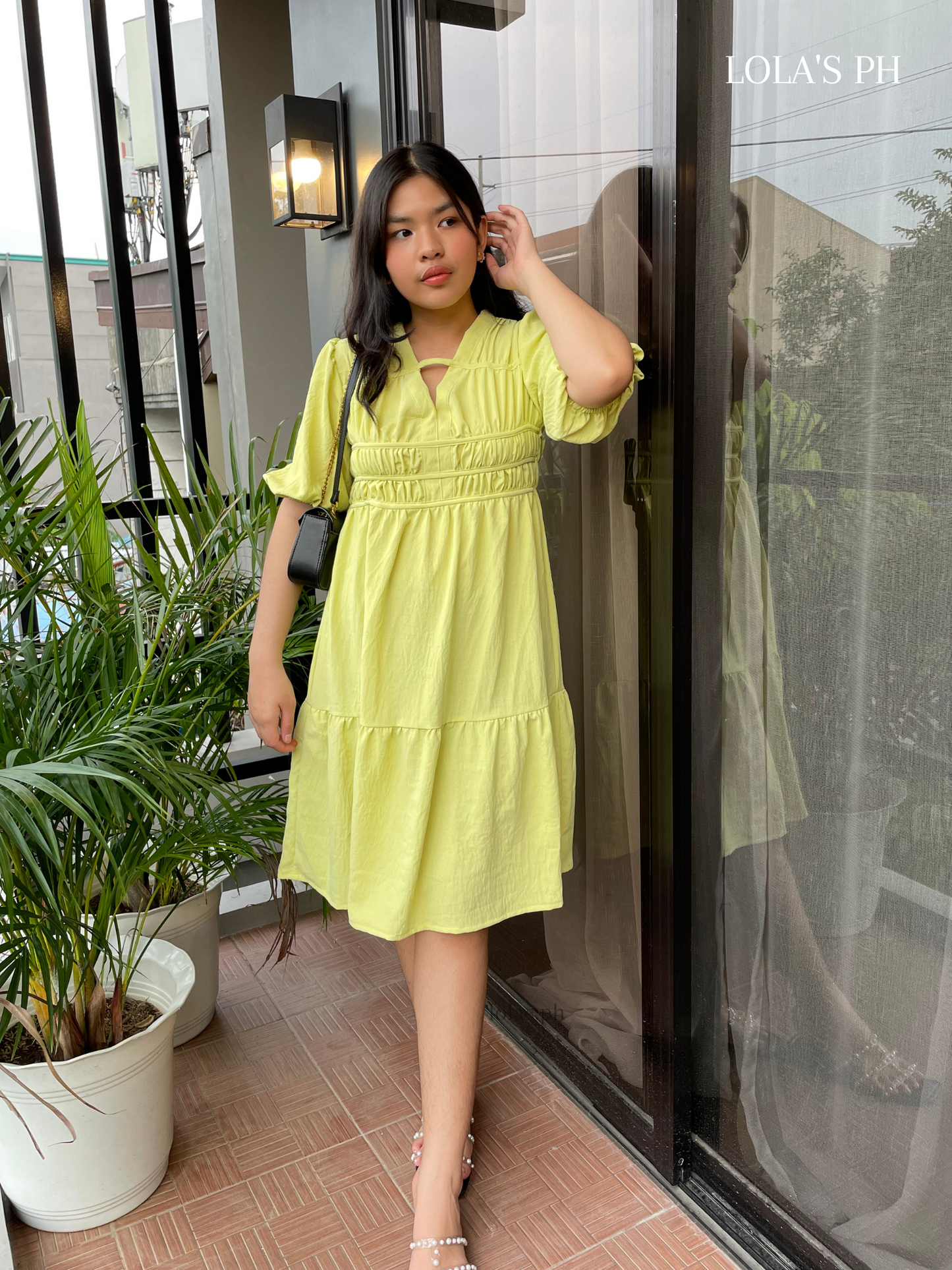 Louise Dress (Lime)