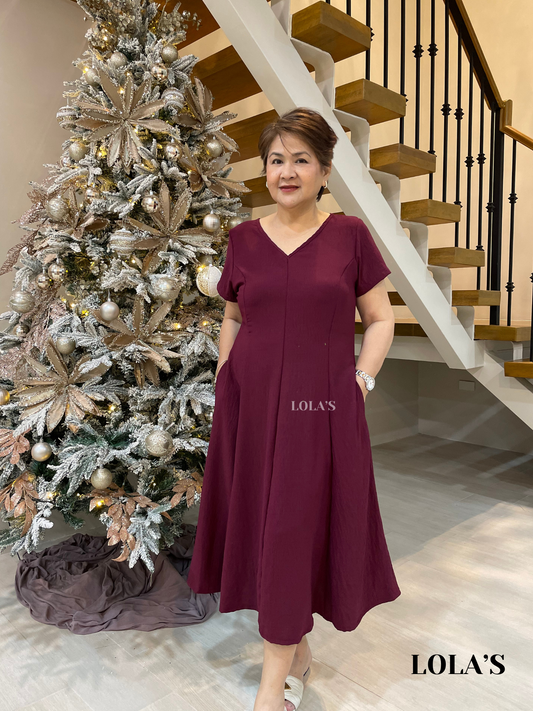 Reema Dress (Maroon)