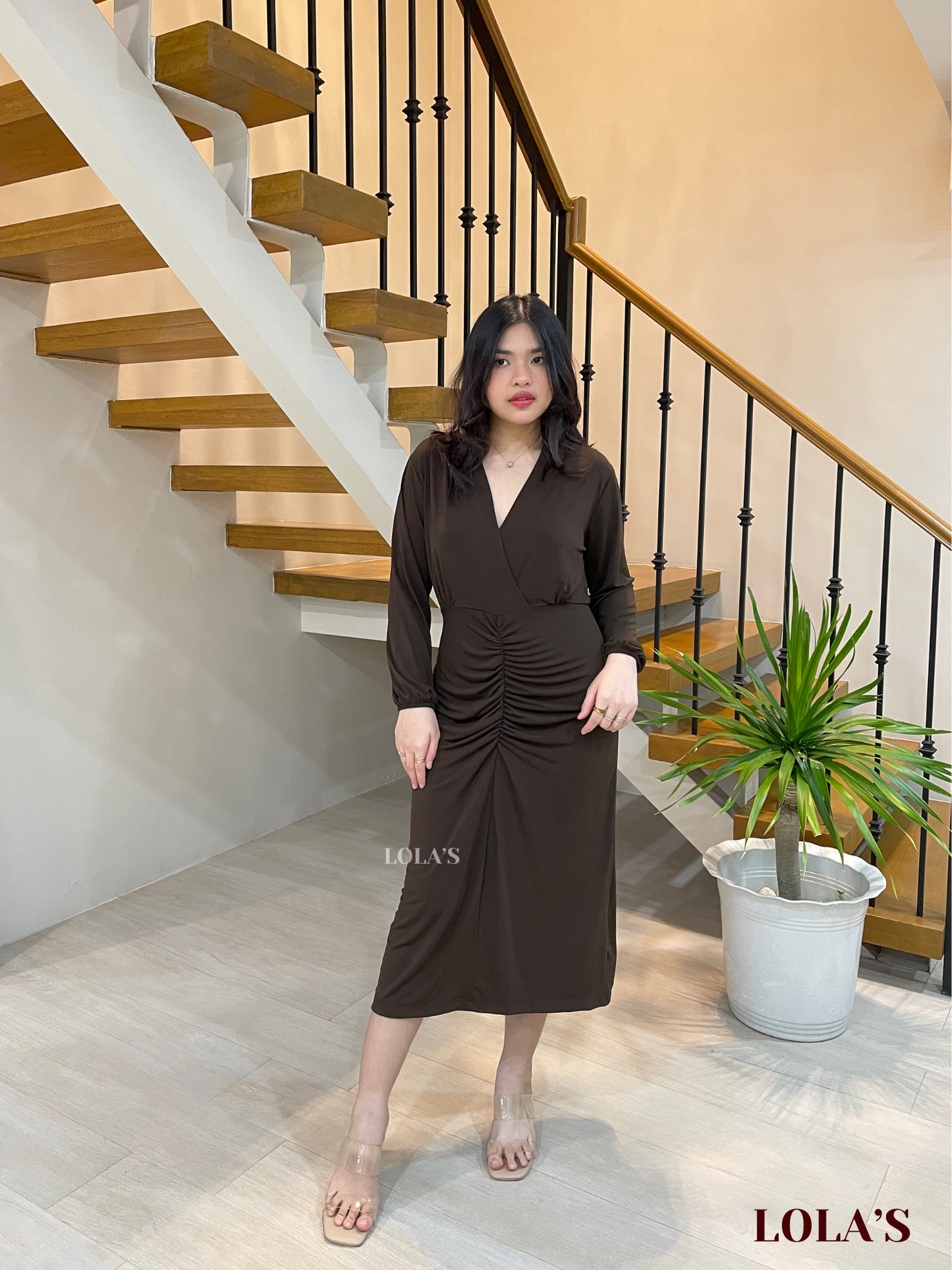 Clarita Dress (Coffee Brown)