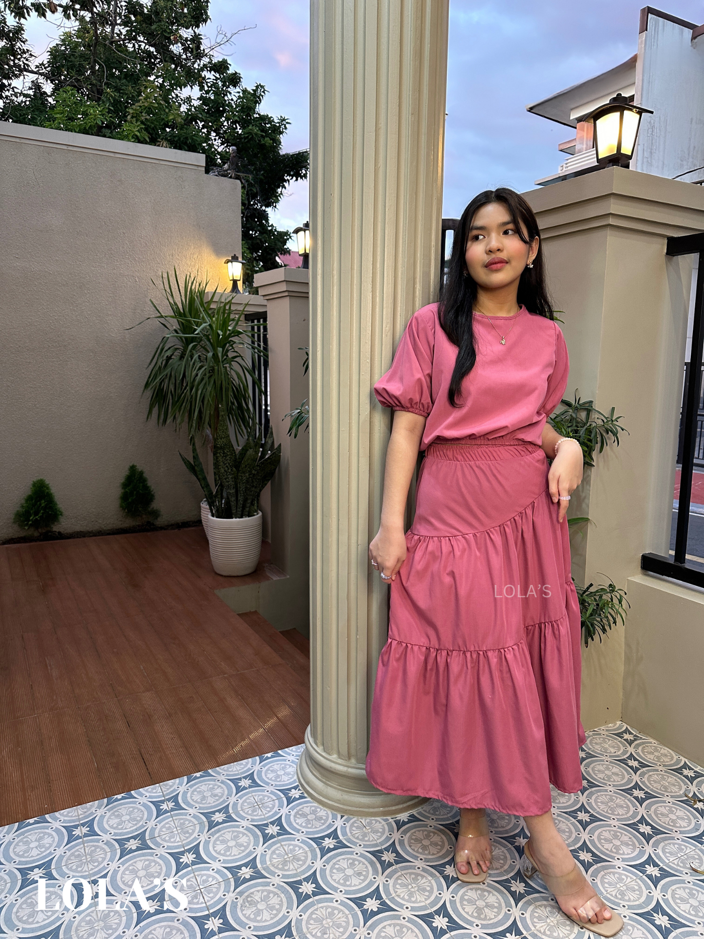 Amelia Skirt Coords (Old Rose)