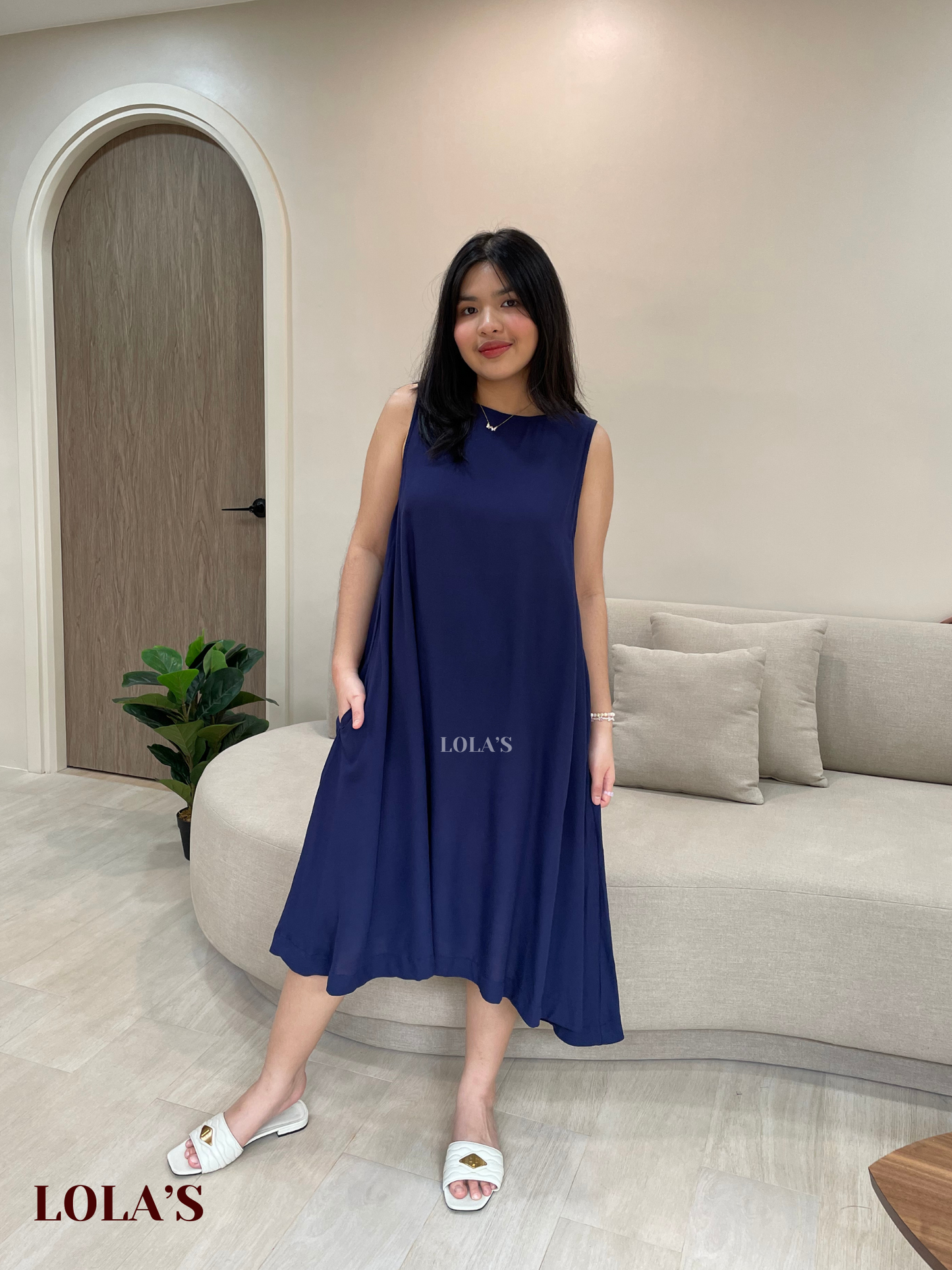 Isla Dress (Navy Blue)