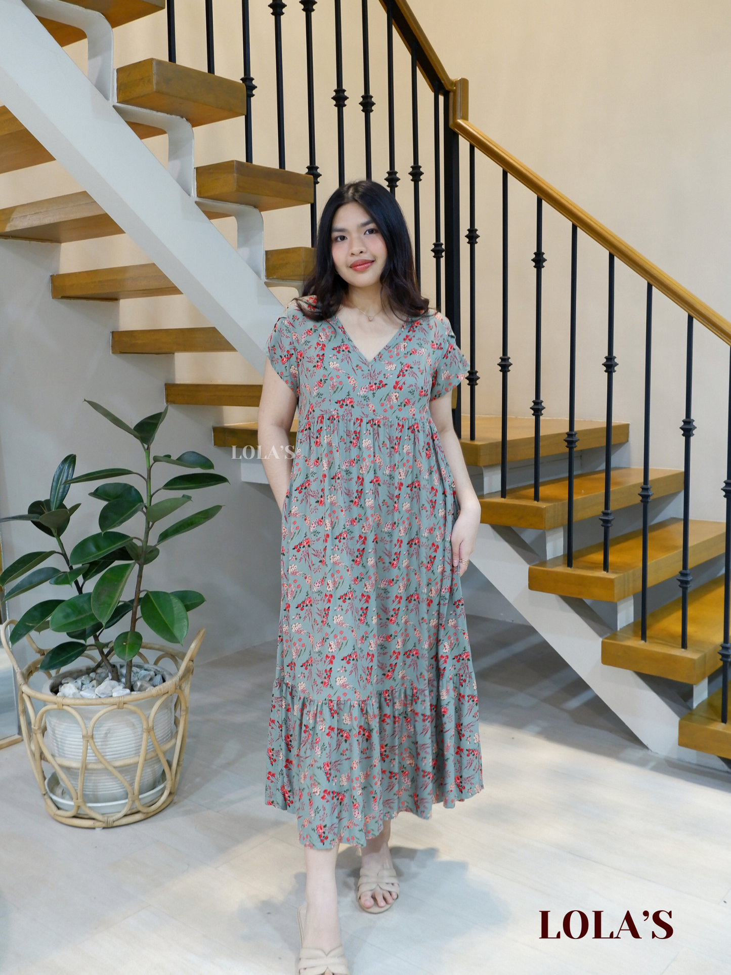 Jane Dress (Sage Ferns & Blooms)