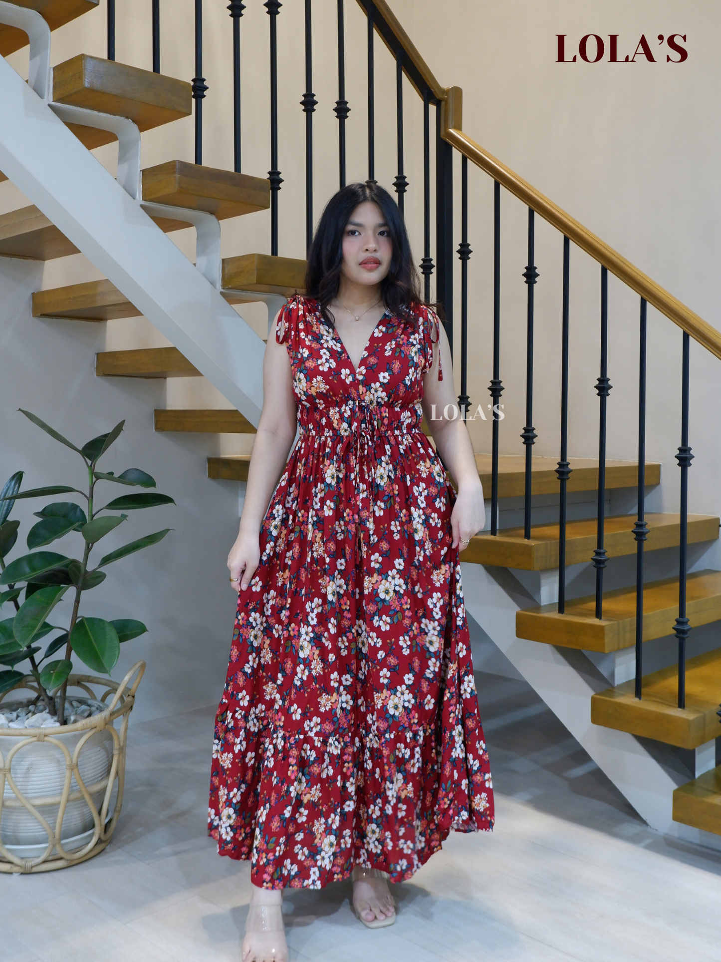 Adeline Dress (Rosy Red)